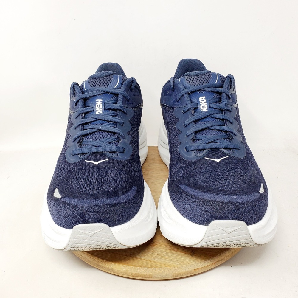 Hoka One One Bondi 9 Shoes Mens 11 2E WIDE Blue Comfort Walking Running Sneaker - Picture 3 of 16